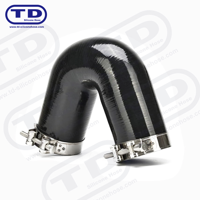 Силиконовый коленчатый шланг 135°