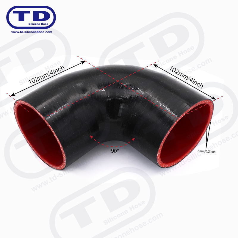 Силиконовый шланг с коленом 90°