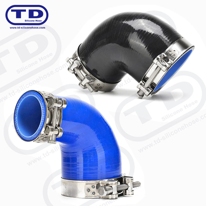 Силиконовый переходной шланг 90°